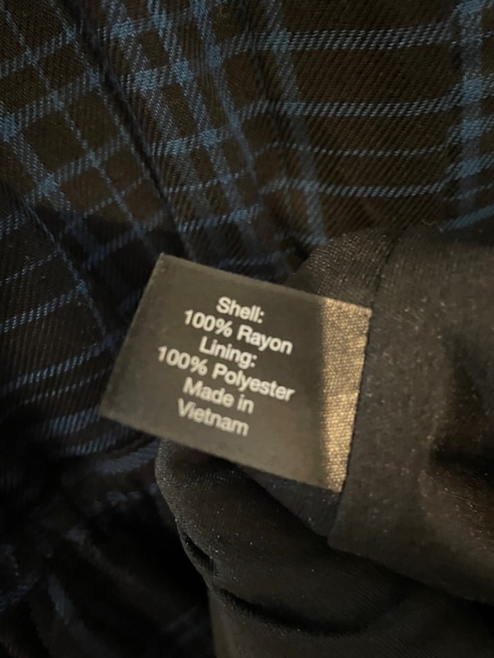 Lane Bryant Black and Blue Plaid Long Sleeve Dress - Picture 3 of 3